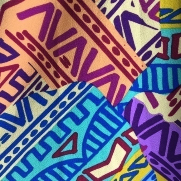 LuLaRoe Cassie Skirt Multi Color Bohemian Tribal Aztec Retro Print Pencil Skirt - Picture 5 of 9